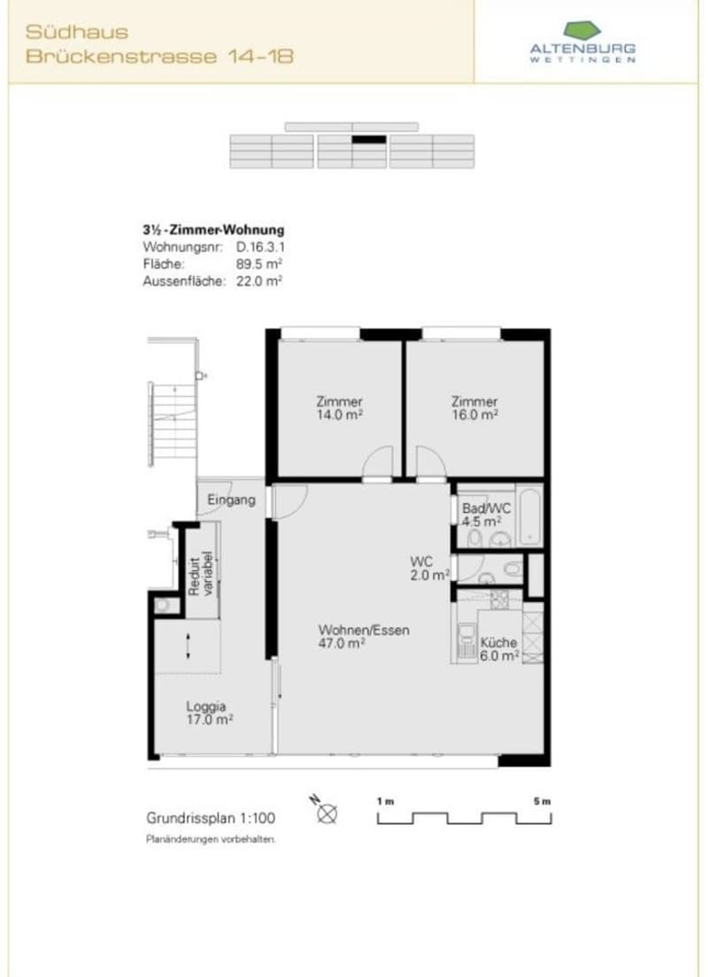 3 ½ Zimmer-Wohnung, 5430 Wettingen (9)
