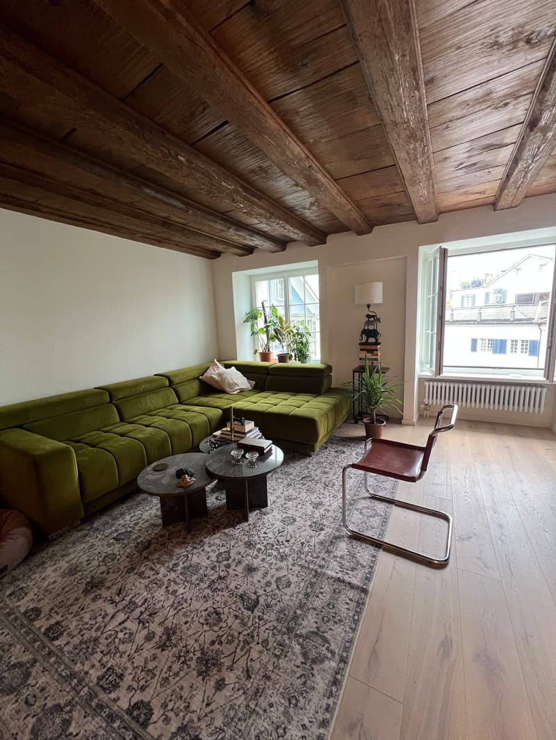 Zurich, Münsterhof - room in a large bright apartment with great views, lift and fire place (1)