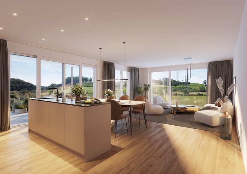 Exklusive 4.5-Zimmer-Wohnung mit zwei Balkonen Natur und Stadt vereint (1)