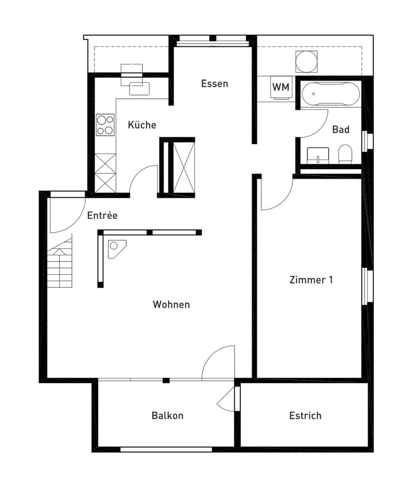 2.5 Zimmer-Maisonette-Wohnung, 2. OG (9)