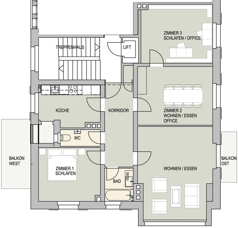 4.5-Zimmer Wohnung mit Blick ins Grüne (4)