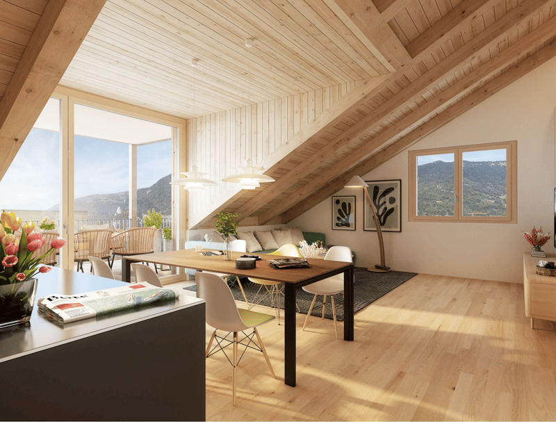 Erstbezug: Moderne 3.5-Zimmer-Dachwohnung im Minergie-P-Neubau (1)
