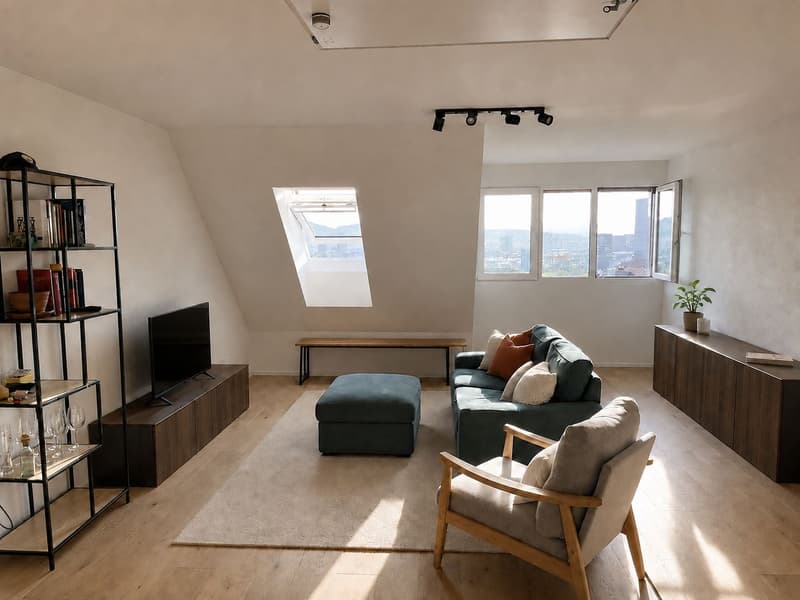 Helle 3.5-Zimmer-Wohnung mit Dachterrasse & Seeblick  Zürich Kreis 6 (9)