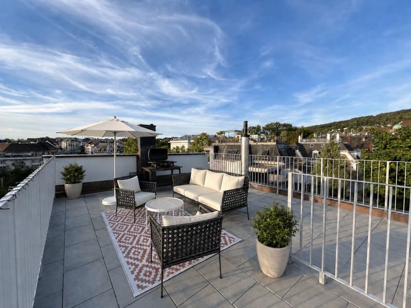 Helle 3.5-Zimmer-Wohnung mit Dachterrasse & Seeblick  Zürich Kreis 6 (2)