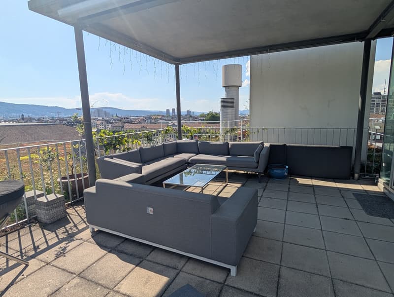 Penthouse Triplex mit privater Dachterasse, 7ter Stock, 3 Min zum HB & direkt an der Sihl (9)