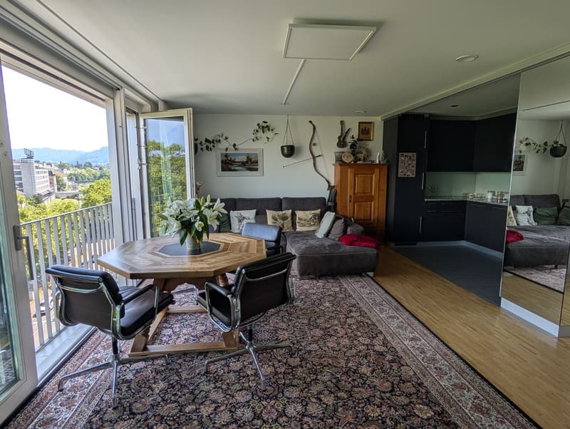 Penthouse Triplex mit privater Dachterasse, 7ter Stock, 3 Min zum HB & direkt an der Sihl (1)