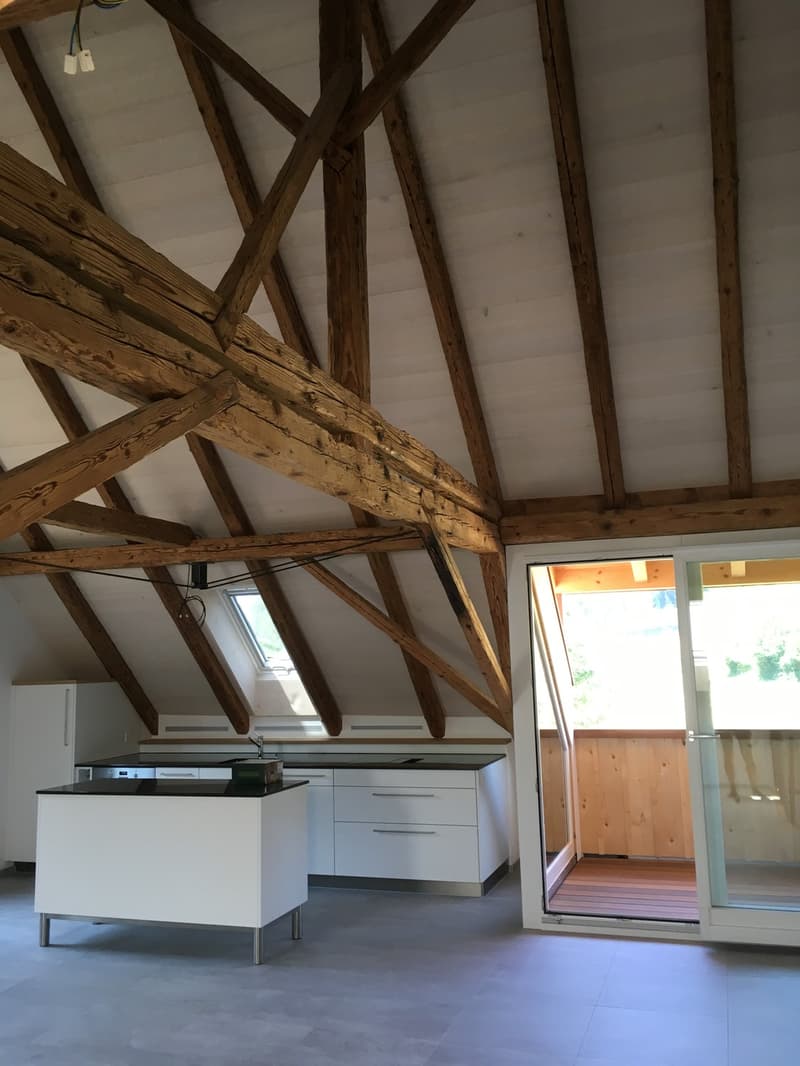 Tolle 2.5-Zi.-Dachwohnung plus Galerie an idyllischer Lage nah bei Laupen, inkl. 2 Autounterstände mit e-mobility Anschluss (13)