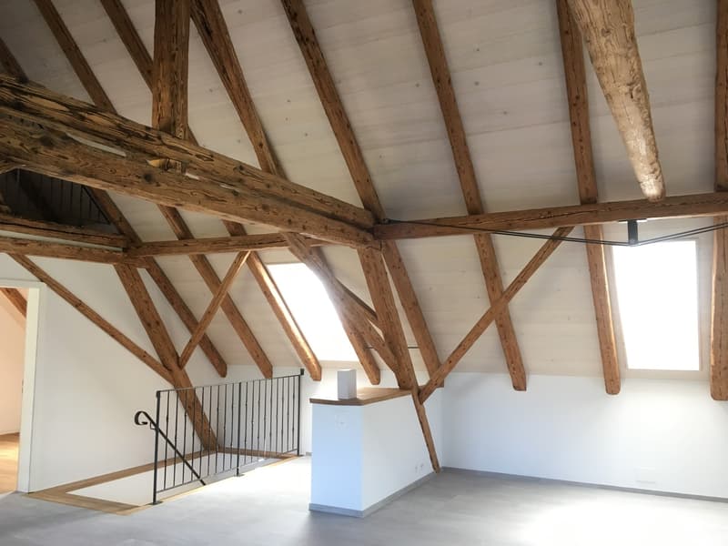 Tolle 2.5-Zi.-Dachwohnung plus Galerie an idyllischer Lage nah bei Laupen, inkl. 2 Autounterstände mit e-mobility Anschluss (7)