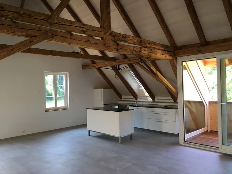 Tolle 2.5-Zi.-Dachwohnung plus Galerie an idyllischer Lage nah bei Laupen, inkl. 2 Autounterstände mit e-mobility Anschluss (11)