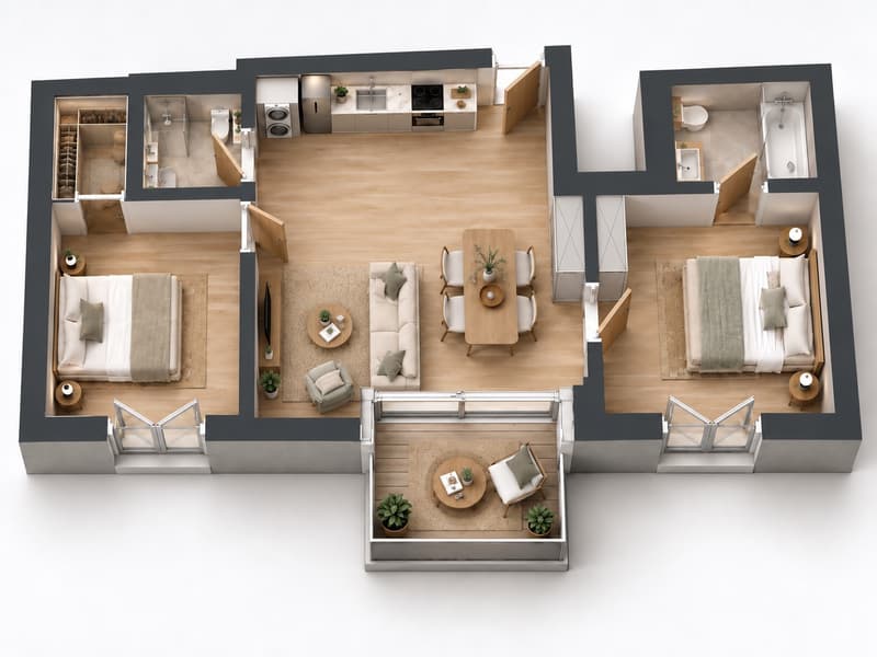 Atrium Montreux 3,5 pièces neuf de standing avec balcon première occupation (2)