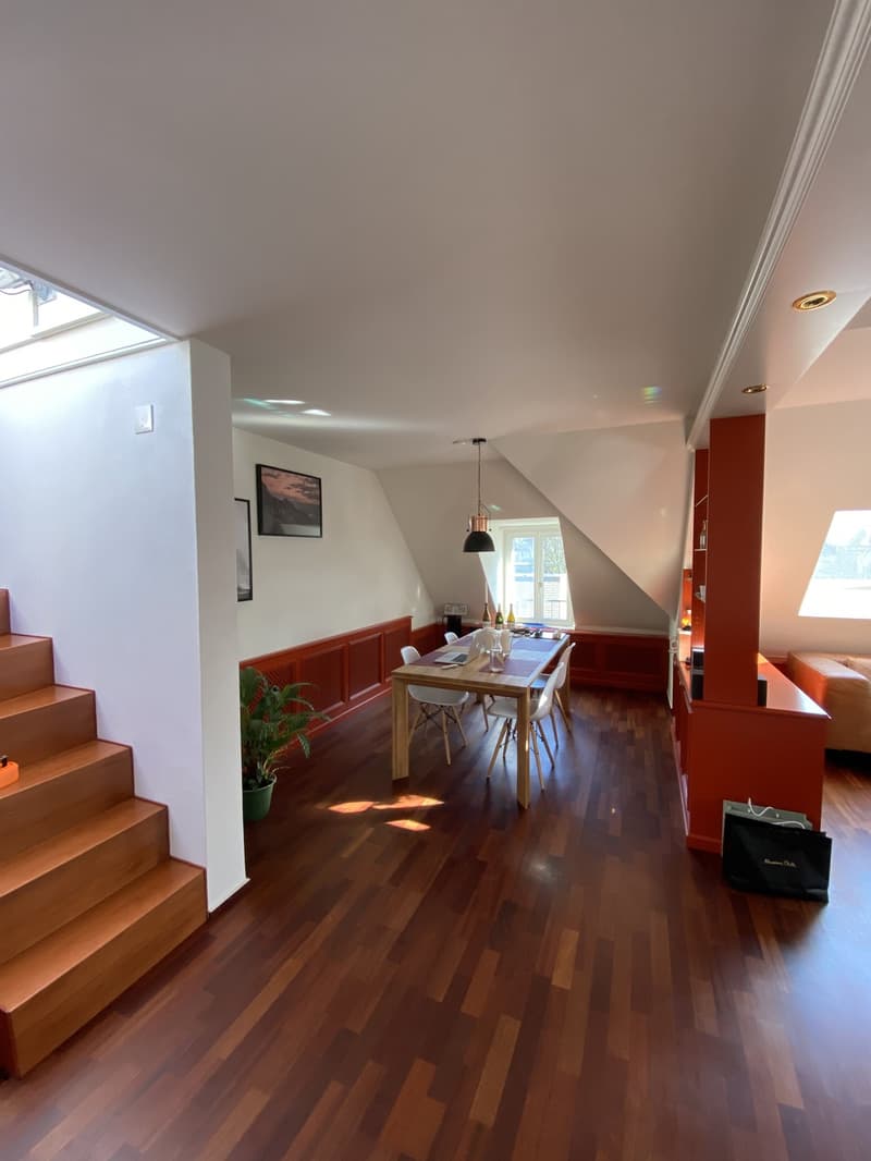 Befristete Attikawohnung mit 60 m² Dachterrasse im Kreis 6 (3)