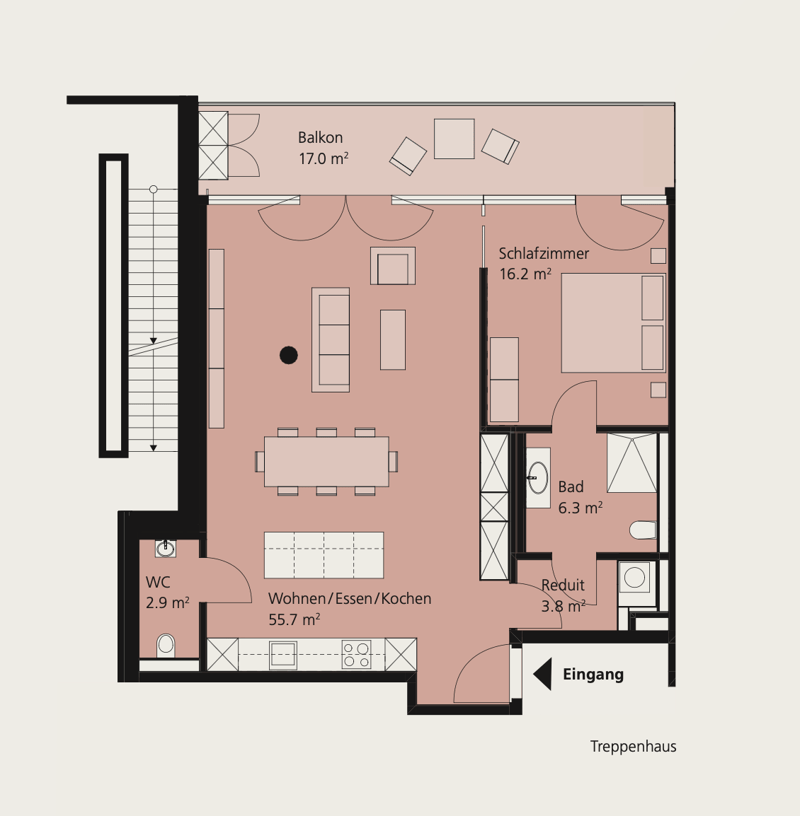 Grosszügige 2.5-Zimmer-Wohnung im Postareal Baden mit 17 m² Balkon (8)