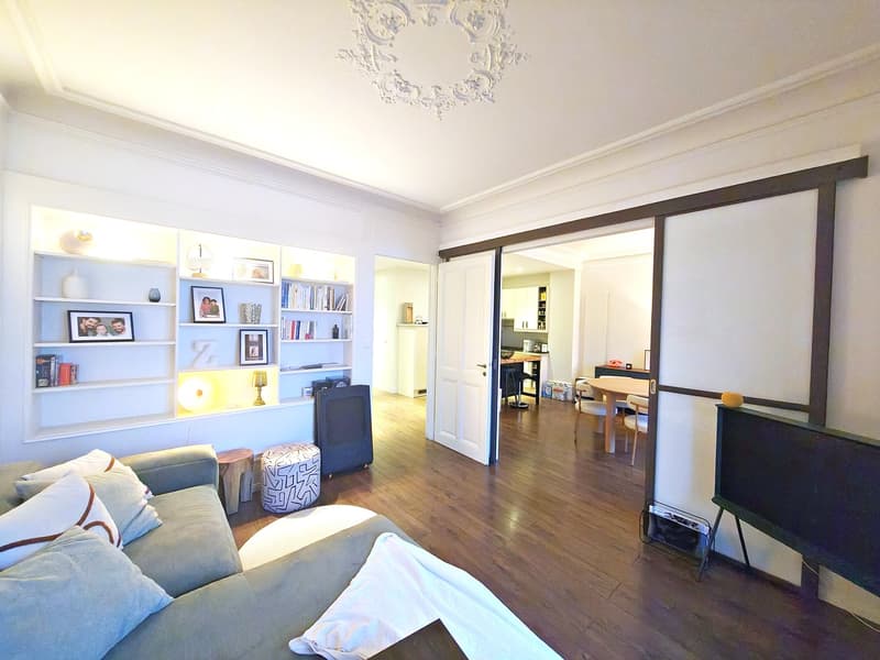 Plainpalais 80 m², balcon avec vue sur le Salève (6)