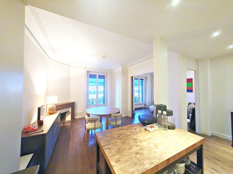 Plainpalais 80 m², balcon avec vue sur le Salève (4)