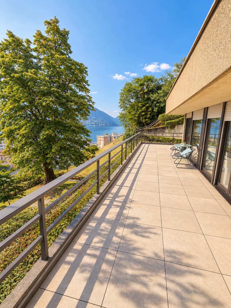 Elegante 3.5 locali con ampia terrazza panoramica e vista lago  Paradiso (5)