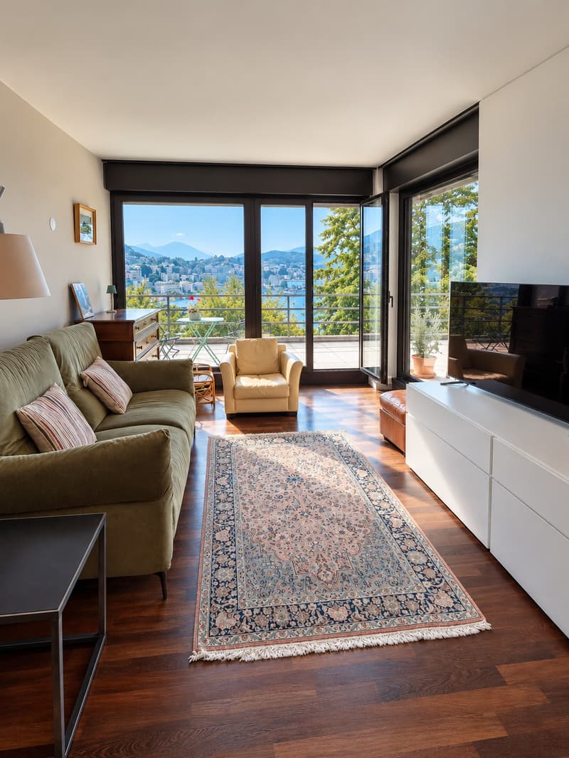 Elegante 3.5 locali con ampia terrazza panoramica e vista lago  Paradiso (2)