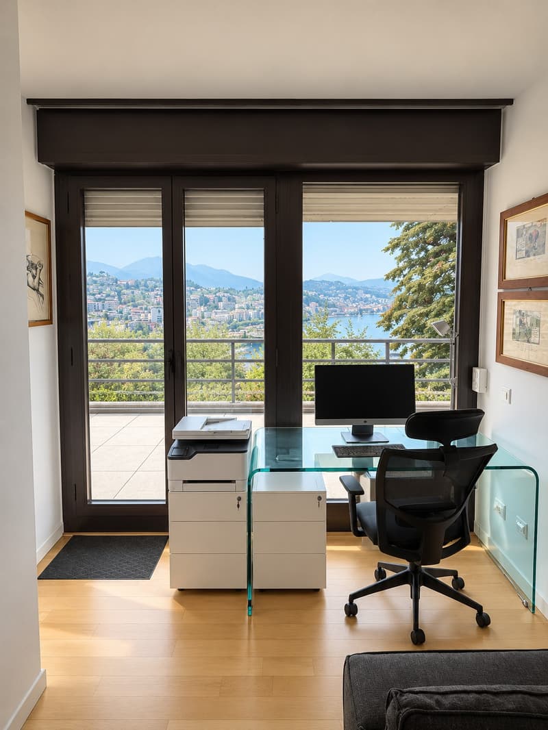 Elegante 3.5 locali con ampia terrazza panoramica e vista lago  Paradiso (11)