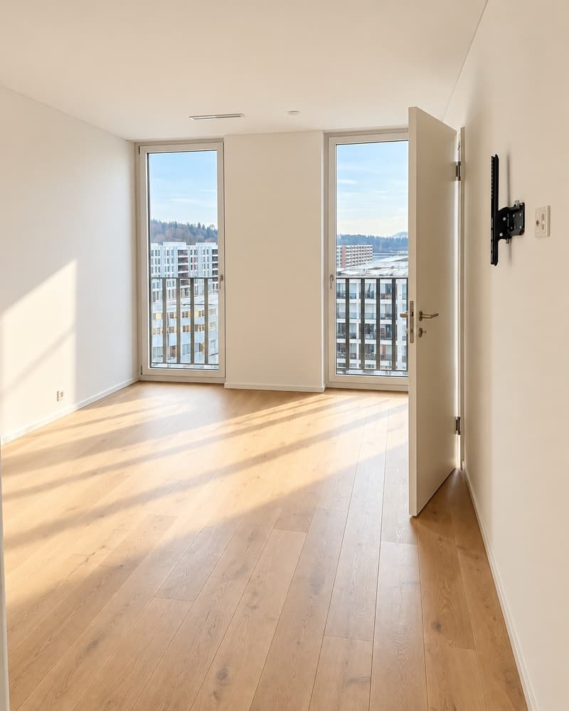 Helle 3.5-Zimmer-Dachwohnung mit Balkon, Weitsicht & Bahnhof direkt vor der Haustüre (4)