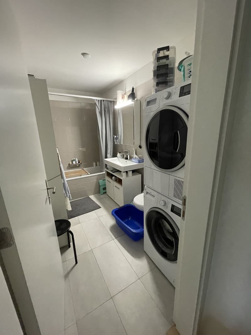 Bright 3.5-Room Apartment with Balcony, Private Washer/Dryer & Excellent Transport Links (5)