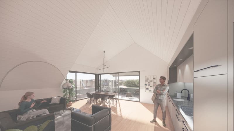 New construction project on Sonnenstrasse in Nussbaumen - Apartment No. 3 - Attic apartment (3)