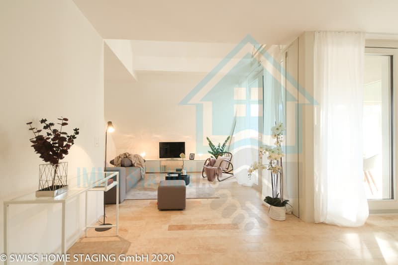 Wohnzimmer (Virtuelles Home Staging)