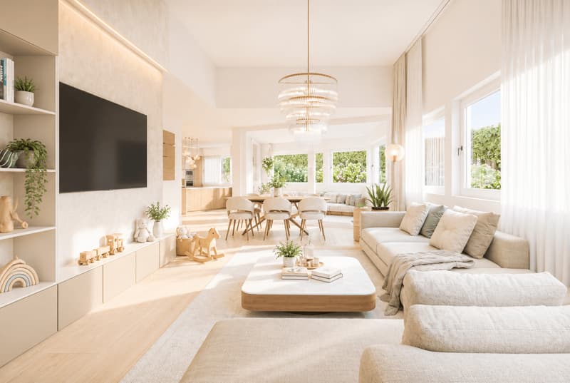 Appartement de luxe 5.5 pièces avec une hauteur de plafond de plus de 3 mètres - entièrement modernisé à Zurich Witikon (1)