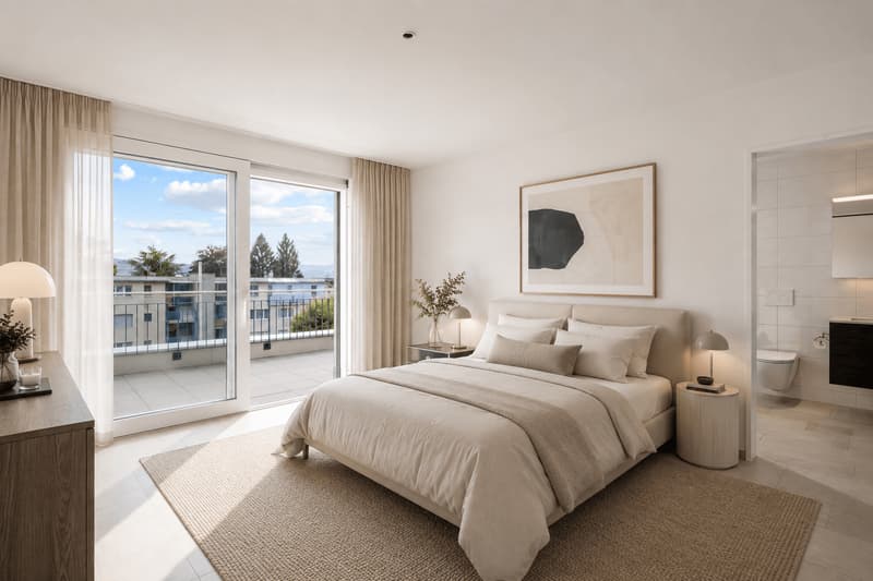 ÜBER DEN DÄCHERN VON UETIKON AM SEE: Moderne 3.5-Zimmer-Attikawohnung mit zwei Terrassen & Weitblick (7)