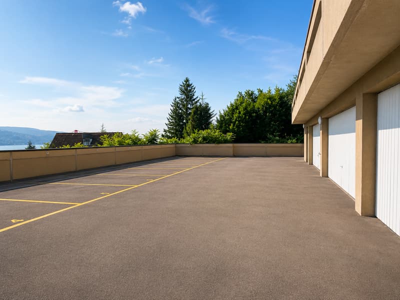 Sicherer Außenparkplatz mit Seesicht in Zürich (1)