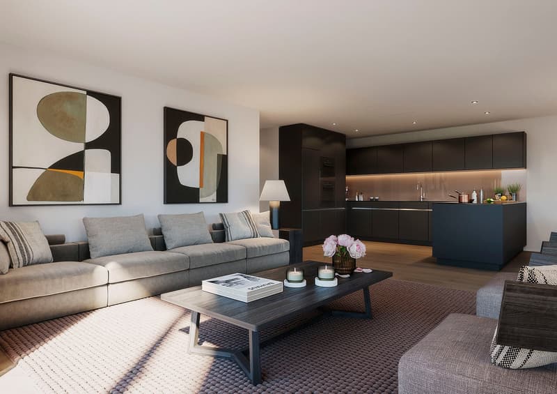 Neubau: 3.5-Zimmer-Wohnung mit Panoramasicht der Extraklasse, inkl. 2x Einstellstellplätze (5)