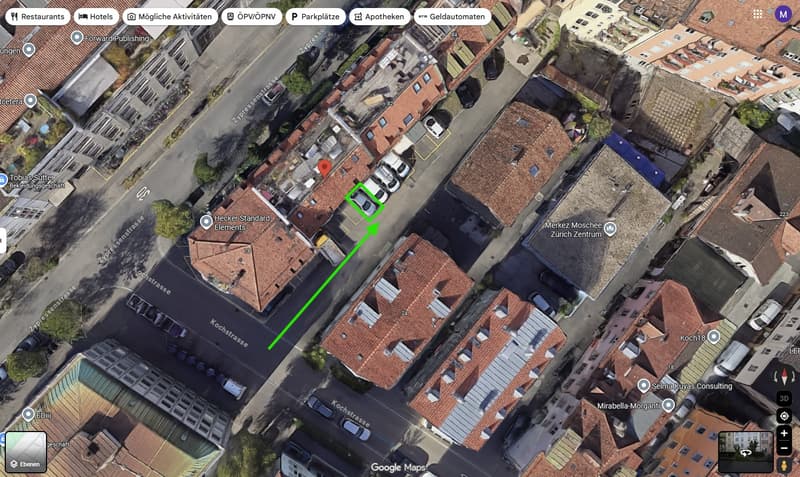 Parcheggio esterno accessibile 24/7 in posizione centrale a Zurigo (2)