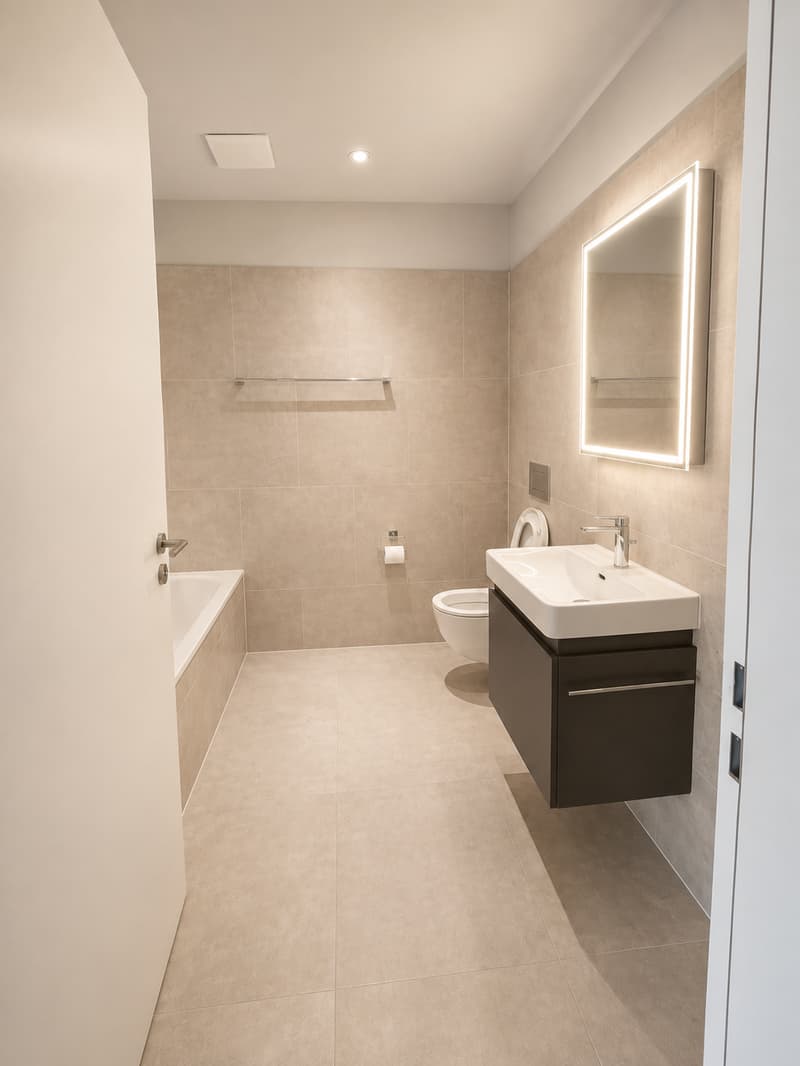 Gästebad Badewanne/WC/Waschturm