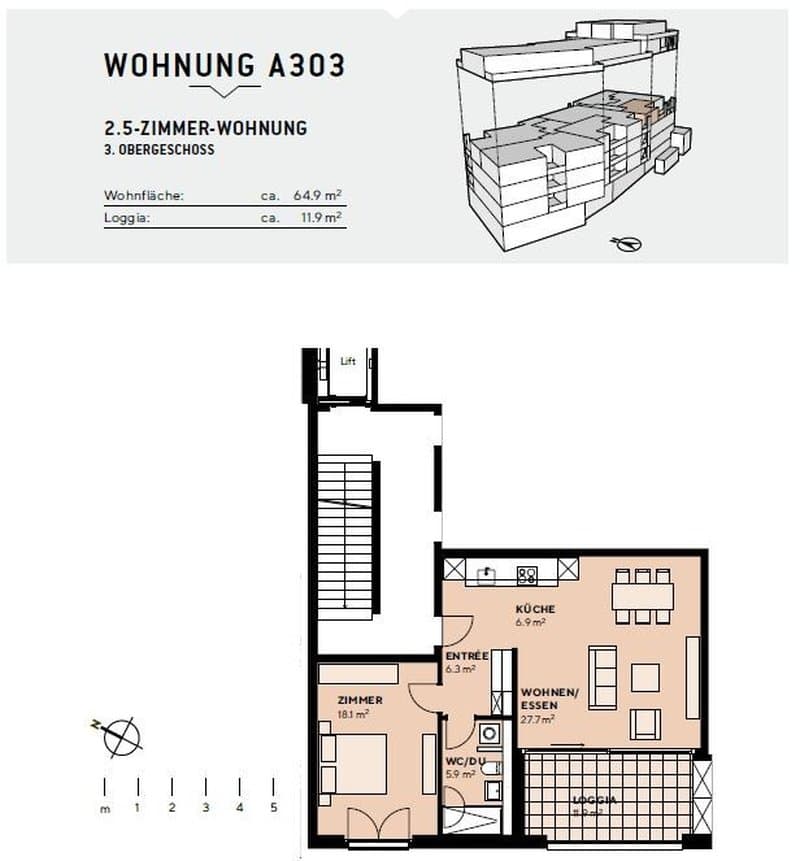 2.5 Zimmerwohnung 3. OG rechts (1)