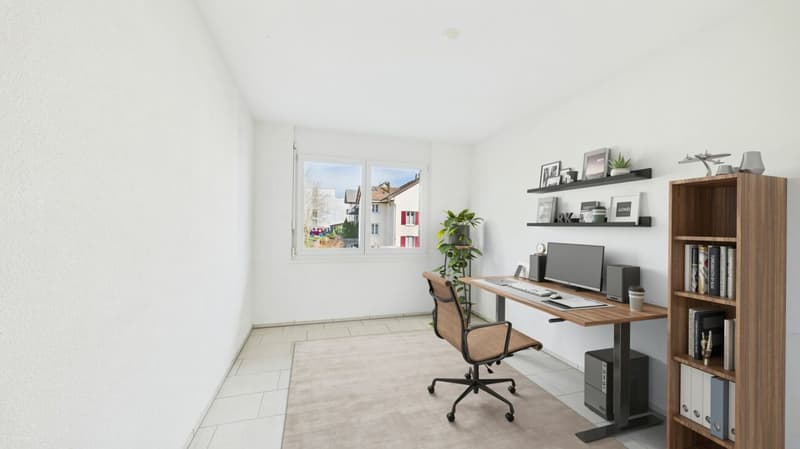 Appartement lumineux 4.5 pièces avec vue imprenable sur les montagnes et la nature (8)