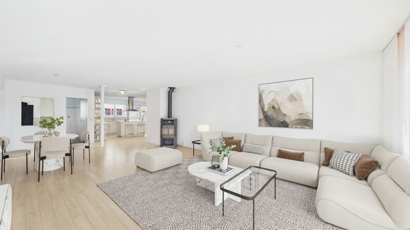 Appartement lumineux 4.5 pièces avec vue imprenable sur les montagnes et la nature (1)