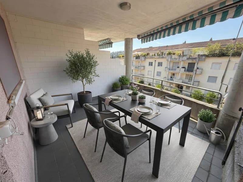 4-Zimmer-Wohnung mit Balkon & Garage in Unterkulm kaufen (2)