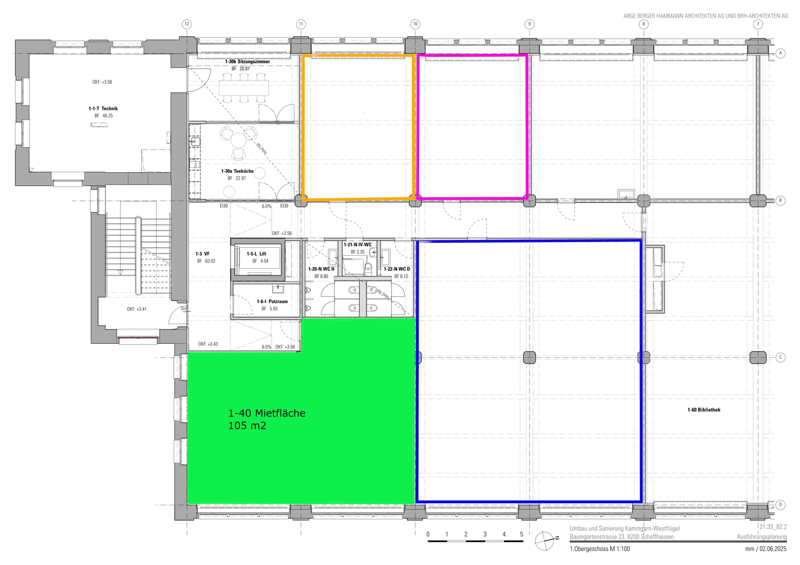 living room, kitchen, 2 bedrooms, 2 bathrooms, 1-40 sqm leased area, 1-60 sqm library, stairs