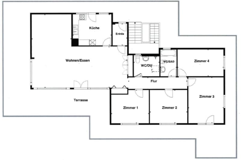 Grundriss inkl. Terrasse