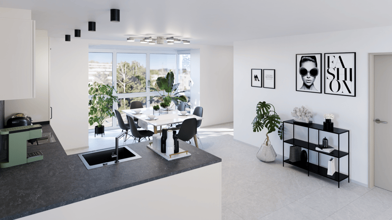 Neubau: Grosse, stilvolle 4.5-Zimmer-Wohnung mit Balkon und Loggia (5)