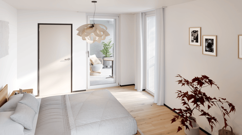 Neubau: Grosse, stilvolle 4.5-Zimmer-Wohnung mit Balkon und Loggia (8)