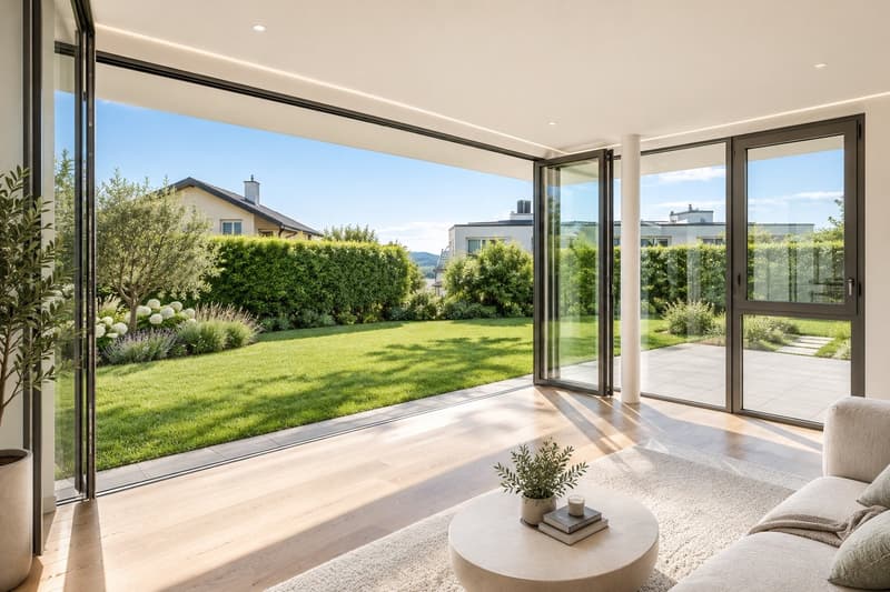 Modernes Wohnen mit Gartenblick (1)
