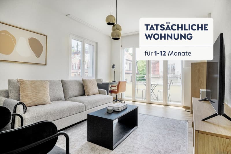 Airy Wiedikon, 2.5 rooms & cellar, W/T, 2 minutes to tram (1)