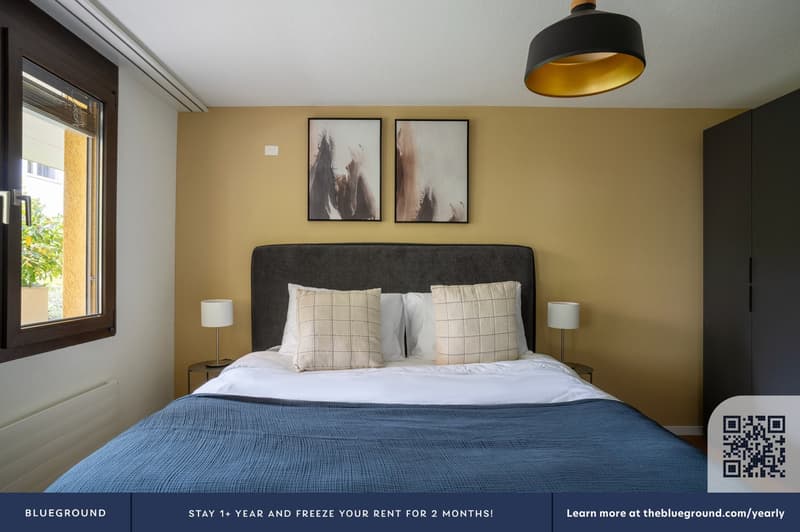 Stylish Hirslanden, 2.5 rooms, private garden, cellar, W/T, via Blueground (11)