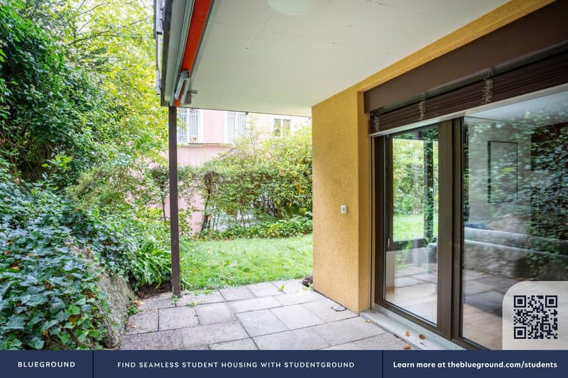 Stylish Hirslanden, 2.5 rooms, private garden, cellar, W/T, via Blueground (5)
