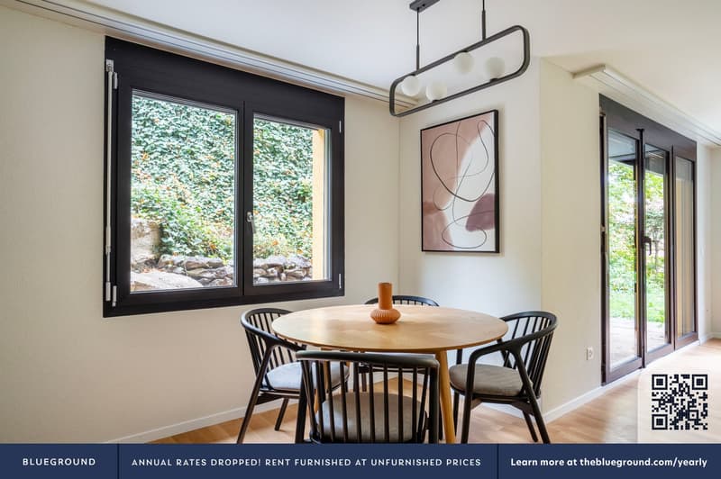 Stylish Hirslanden, 2.5 rooms, private garden, cellar, W/T, via Blueground (7)