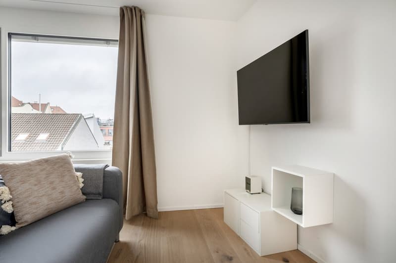Sunny Wiedikon 1.5 rooms, basement, W/T. 3 minutes to the market, via Blueground (3)