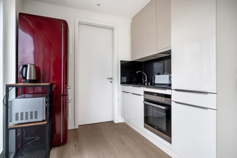 Sunny Wiedikon 1.5 rooms, basement, W/T. 3 minutes to the market, via Blueground (10)