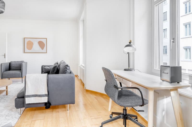 Charming Langstrasse 3.5 rooms + storage, 5 minutes to tram (4)