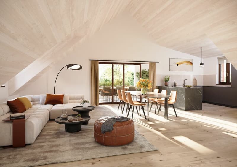 Spektakuläre 4.5 Zimmer Dachwohnung mit Ausblick (2)