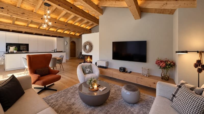 Exklusive 5.5 Zimmer Dachgeschosswohnung im Zentrum von Klosters (3)