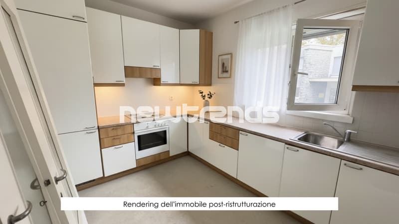 Mendrisio: Mietshaus mit Lager, 13 Garagen und 5 Außenparkplätzen (5)